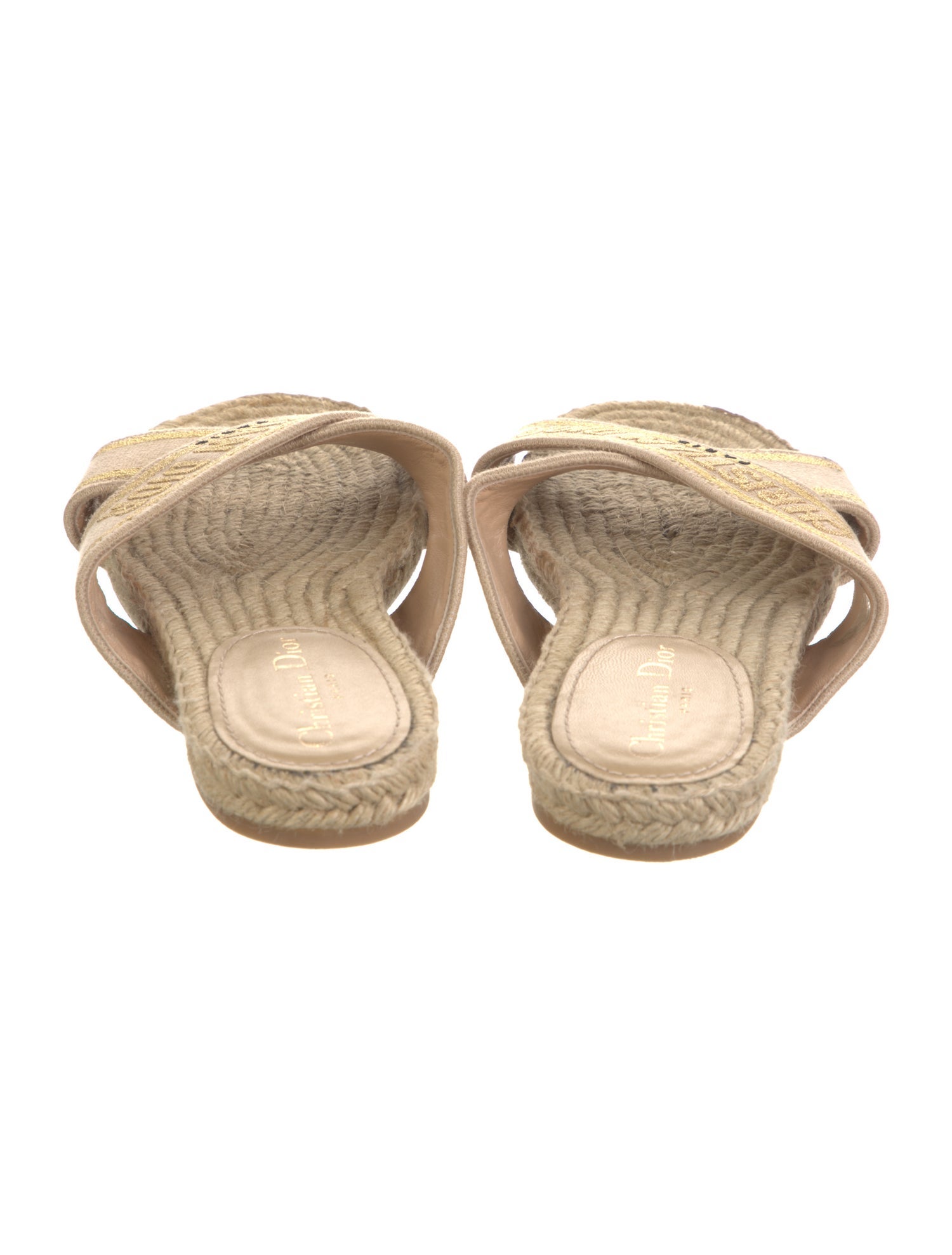 Christian Dior Canvas Glitter Accents Espadrilles